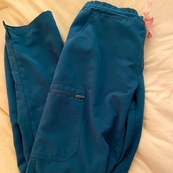 Figs Pants - Figs Yola Scrub Pants-Caribbean blue